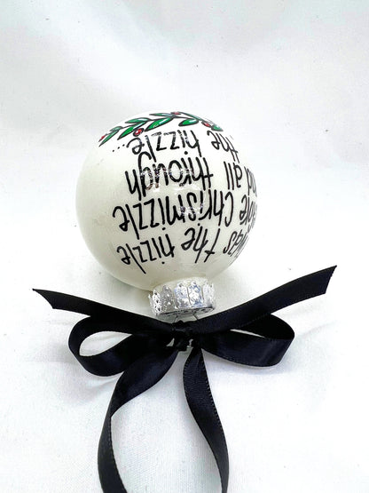 Chrisnizzle Ornament - Christmas Tree Cake, Christmas Ornament, Holiday Ornament, Looking Like a Snack, Christmas Cake, Ornament Exchange - Rhythms of Grace Creative
