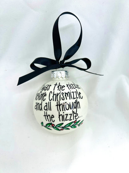 Chrisnizzle Ornament - Christmas Tree Cake, Christmas Ornament, Holiday Ornament, Looking Like a Snack, Christmas Cake, Ornament Exchange - Rhythms of Grace Creative