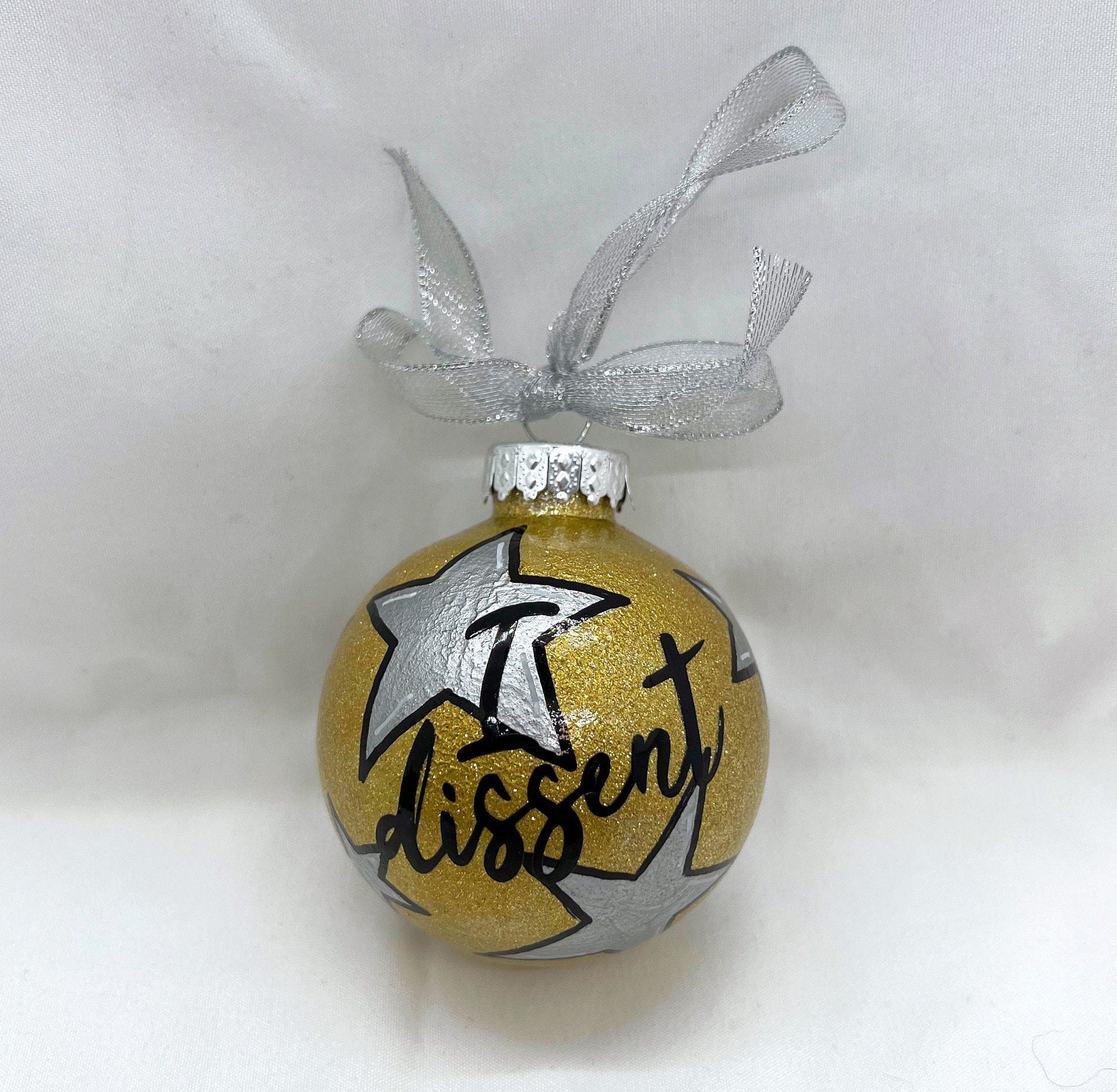 I Dissent Ornament - RGB Ornament, Christmas Ornament, Holiday Ornament, Dissent Ornament, Ornament Exchange, Feminism Ornament - Rhythms of Grace Creative