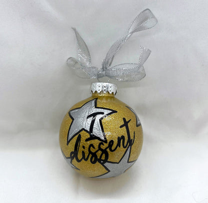 I Dissent Ornament - RGB Ornament, Christmas Ornament, Holiday Ornament, Dissent Ornament, Ornament Exchange, Feminism Ornament - Rhythms of Grace Creative