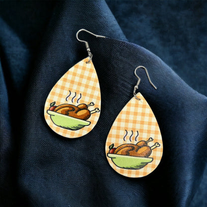 Gobble Gobble Glam: Turkey Teardrop Earrings for Thanksgiving Fun! 🦃 - Rhythms of Grace Creative
