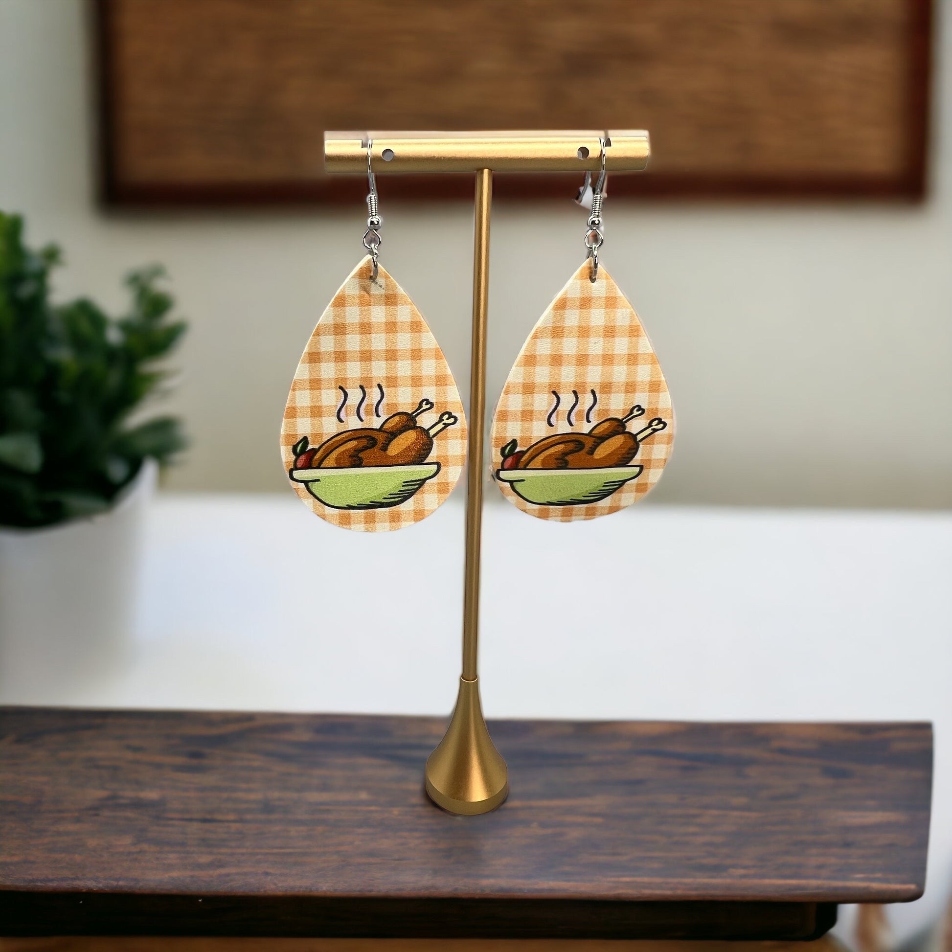Gobble Gobble Glam: Turkey Teardrop Earrings for Thanksgiving Fun! 🦃 - Rhythms of Grace Creative