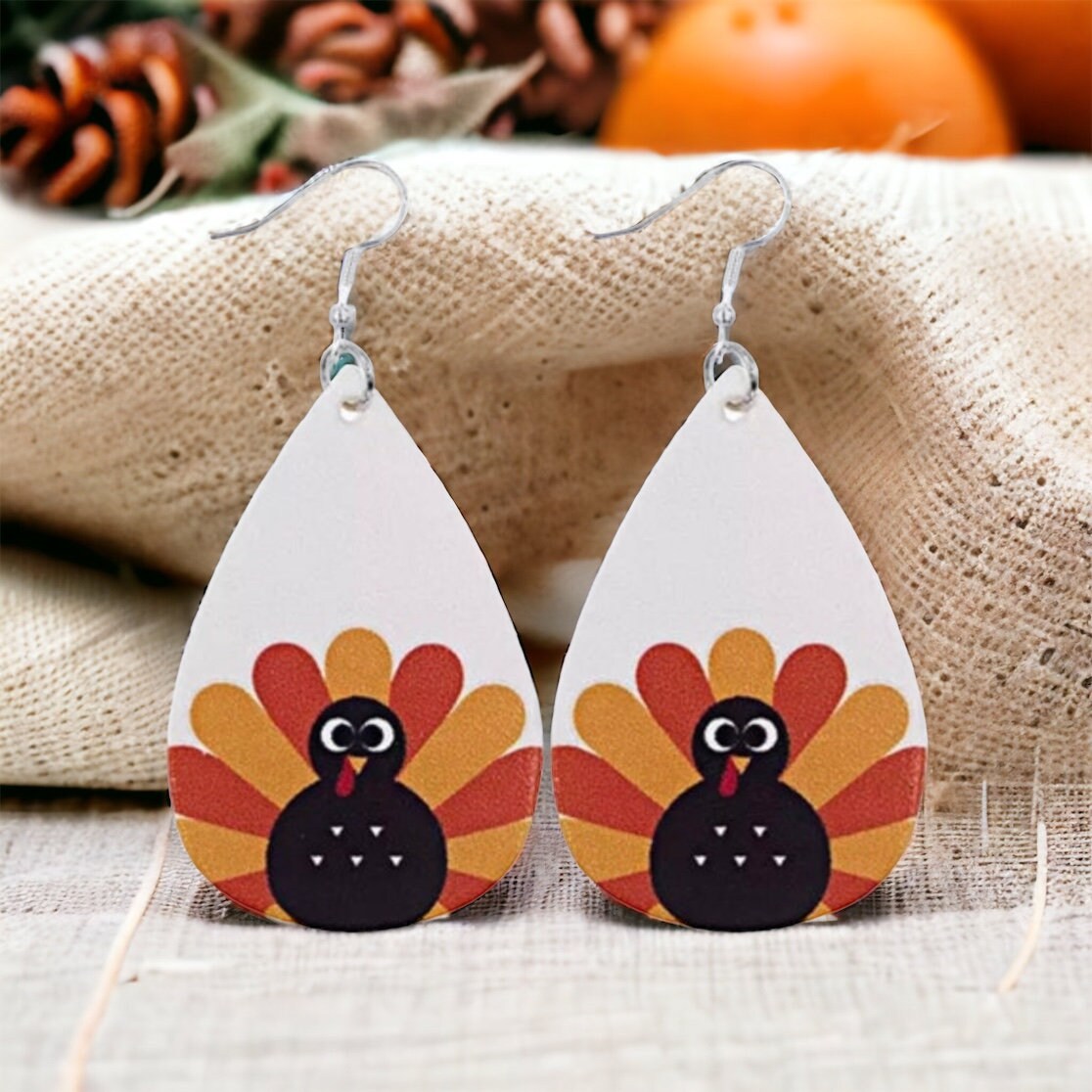 Gobble Gobble Glam: Turkey Teardrop Earrings for Thanksgiving Fun! 🦃 - Rhythms of Grace Creative