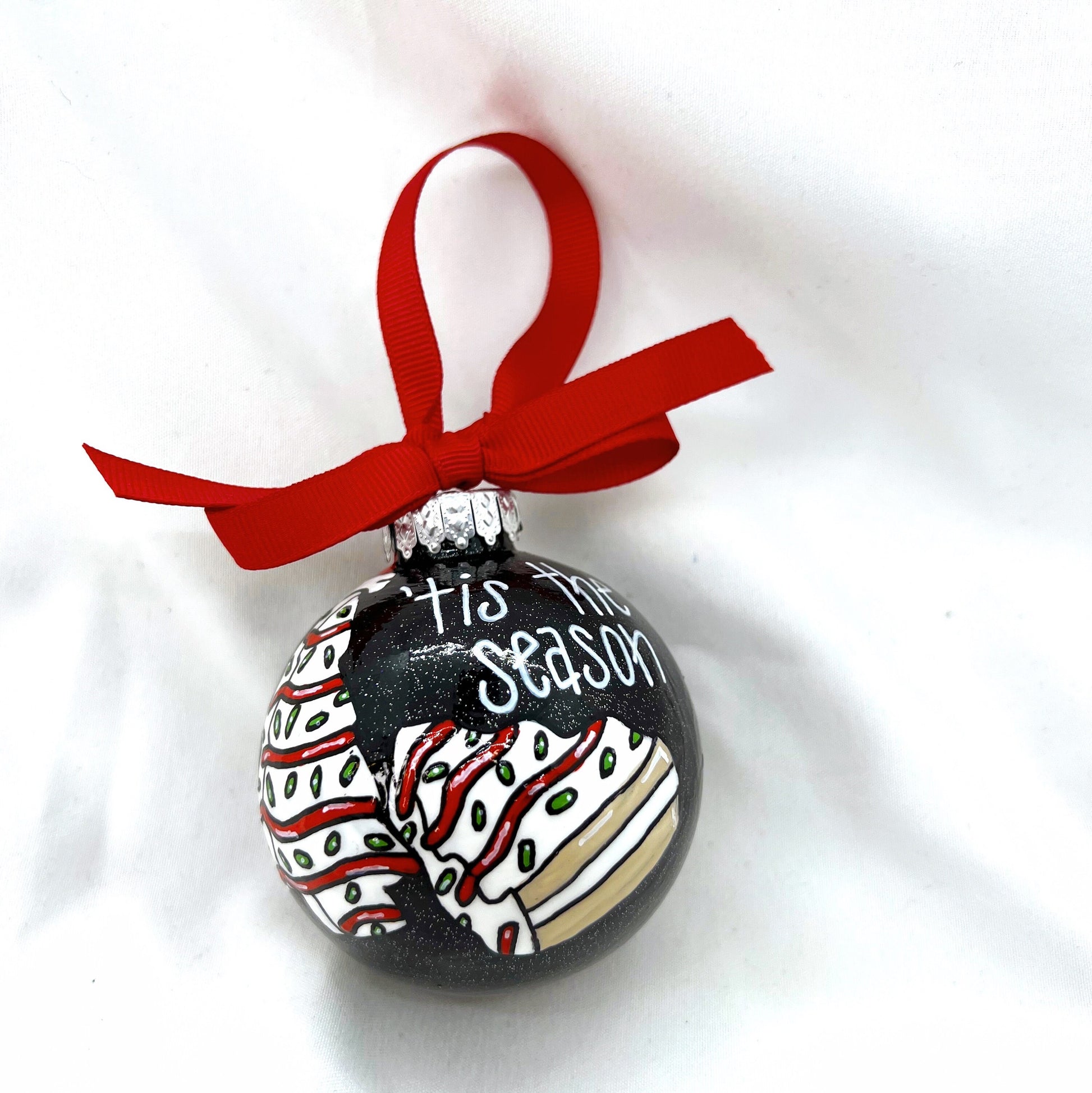 Tis the Season Ornament - Christmas Tree Cake, Christmas Ornament, Holiday Ornament, Looking Like a Snack, Christmas Cake, Ornament Exchange - Rhythms of Grace Creative