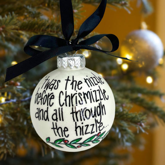 Chrisnizzle Ornament - Christmas Tree Cake, Christmas Ornament, Holiday Ornament, Looking Like a Snack, Christmas Cake, Ornament Exchange - Rhythms of Grace Creative