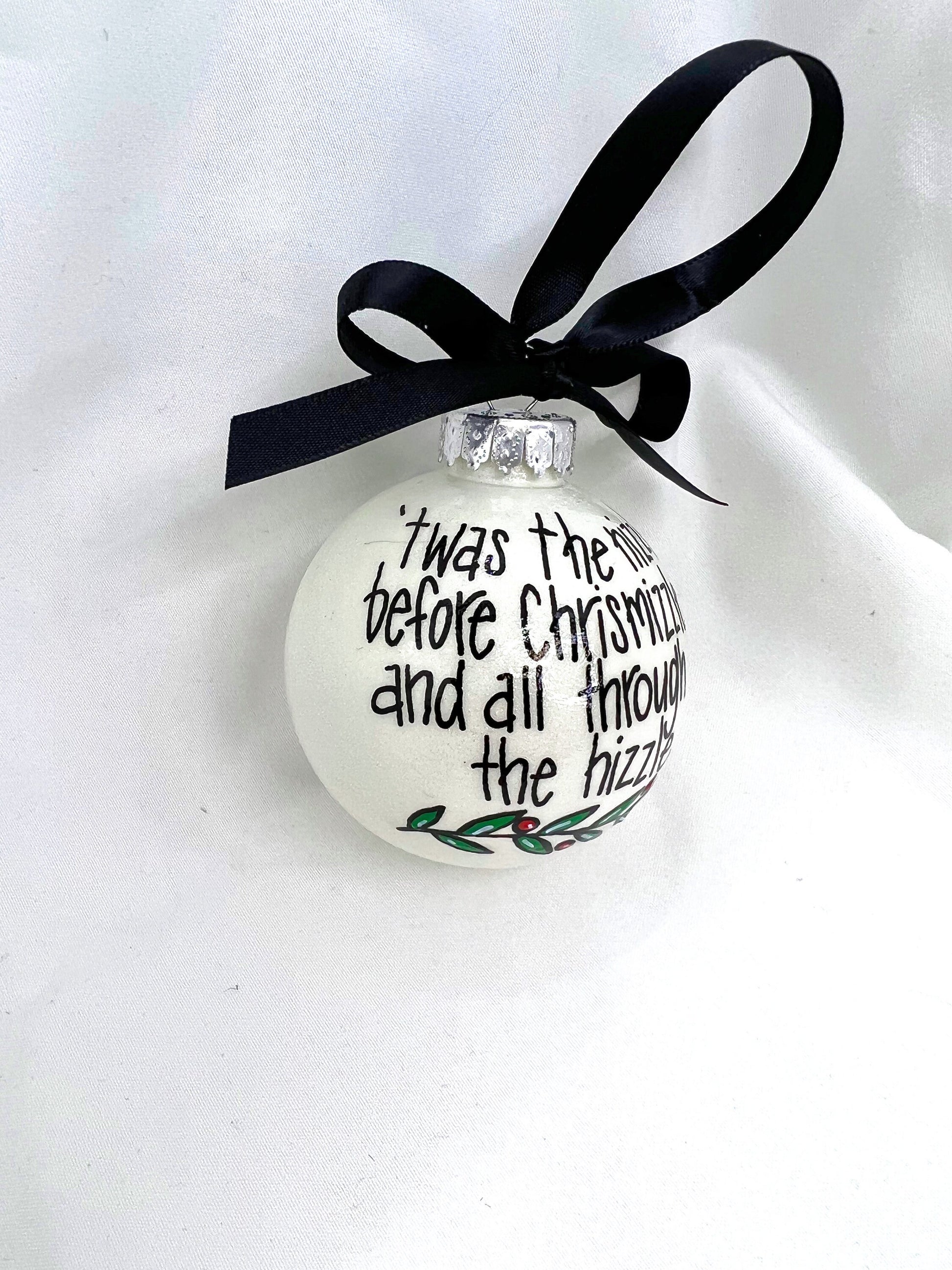 Chrisnizzle Ornament - Christmas Tree Cake, Christmas Ornament, Holiday Ornament, Looking Like a Snack, Christmas Cake, Ornament Exchange - Rhythms of Grace Creative