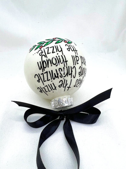 Chrisnizzle Ornament - Christmas Tree Cake, Christmas Ornament, Holiday Ornament, Looking Like a Snack, Christmas Cake, Ornament Exchange - Rhythms of Grace Creative