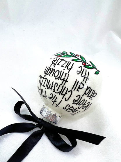 Chrisnizzle Ornament - Christmas Tree Cake, Christmas Ornament, Holiday Ornament, Looking Like a Snack, Christmas Cake, Ornament Exchange - Rhythms of Grace Creative
