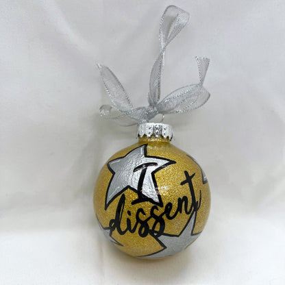 I Dissent Ornament - RGB Ornament, Christmas Ornament, Holiday Ornament, Dissent Ornament, Ornament Exchange, Feminism Ornament - Rhythms of Grace Creative