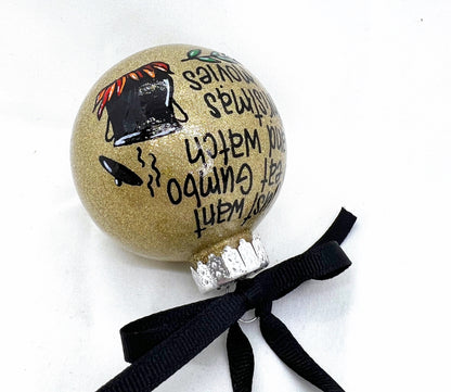 Gumbo Ornament - Watching Hallmark Movies,  Louisiana Ornament, Christmas Ornament, Holiday Ornament, Ornament Exchange, Cajun Ornament - Rhythms of Grace Creative