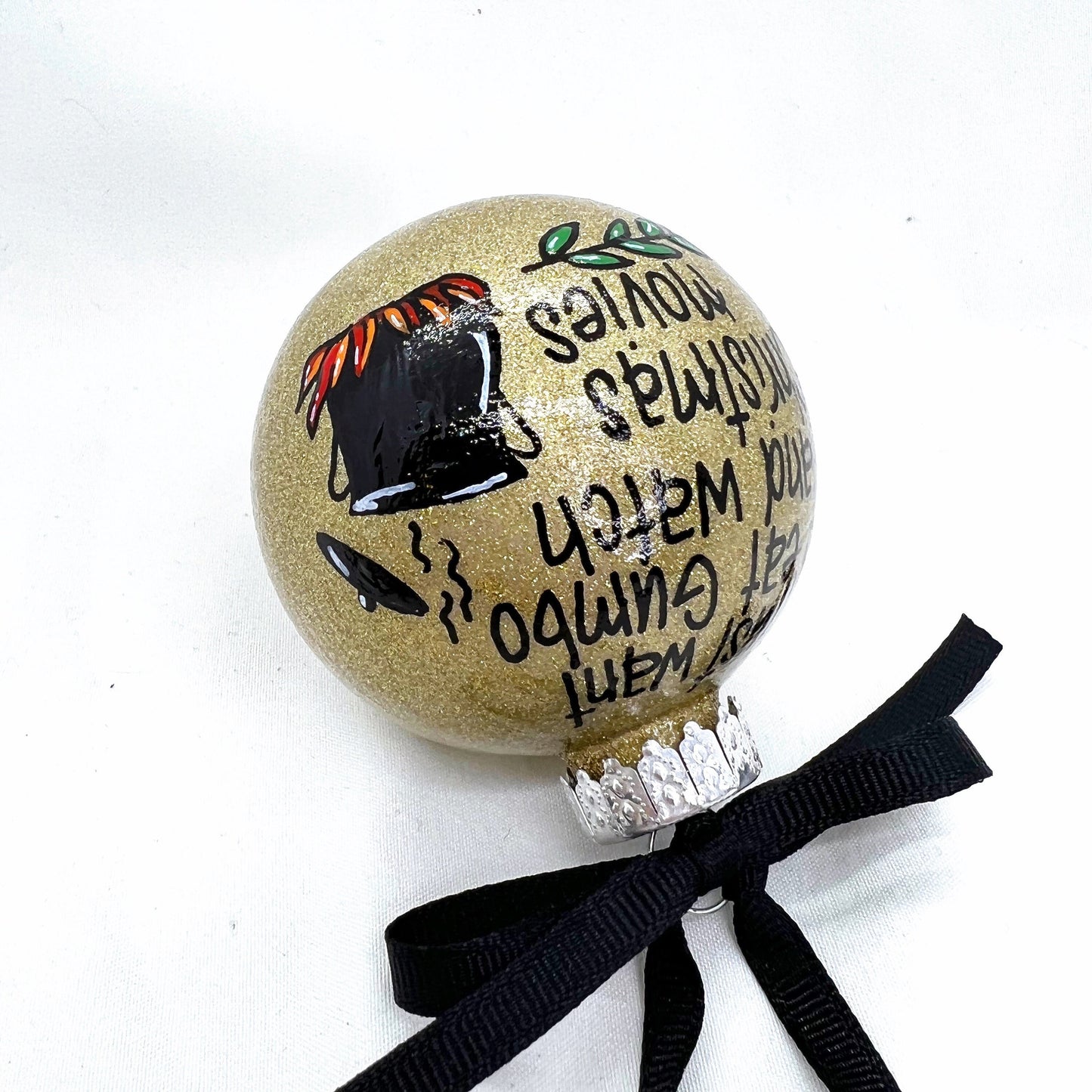 Gumbo Ornament - Watching Hallmark Movies,  Louisiana Ornament, Christmas Ornament, Holiday Ornament, Ornament Exchange, Cajun Ornament - Rhythms of Grace Creative