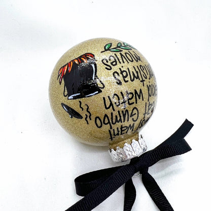 Gumbo Ornament - Watching Hallmark Movies,  Louisiana Ornament, Christmas Ornament, Holiday Ornament, Ornament Exchange, Cajun Ornament - Rhythms of Grace Creative