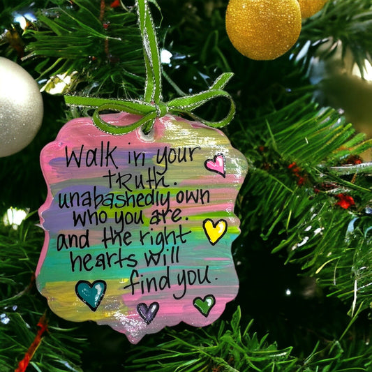 Self Growth Ornament - Friendship Ornament, Christmas Ornament, Holiday Ornament, Long Distance, Best Friend, Stocking Stuffer, Pastels - Rhythms of Grace Creative