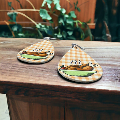 Gobble Gobble Glam: Turkey Teardrop Earrings for Thanksgiving Fun! 🦃 - Rhythms of Grace Creative