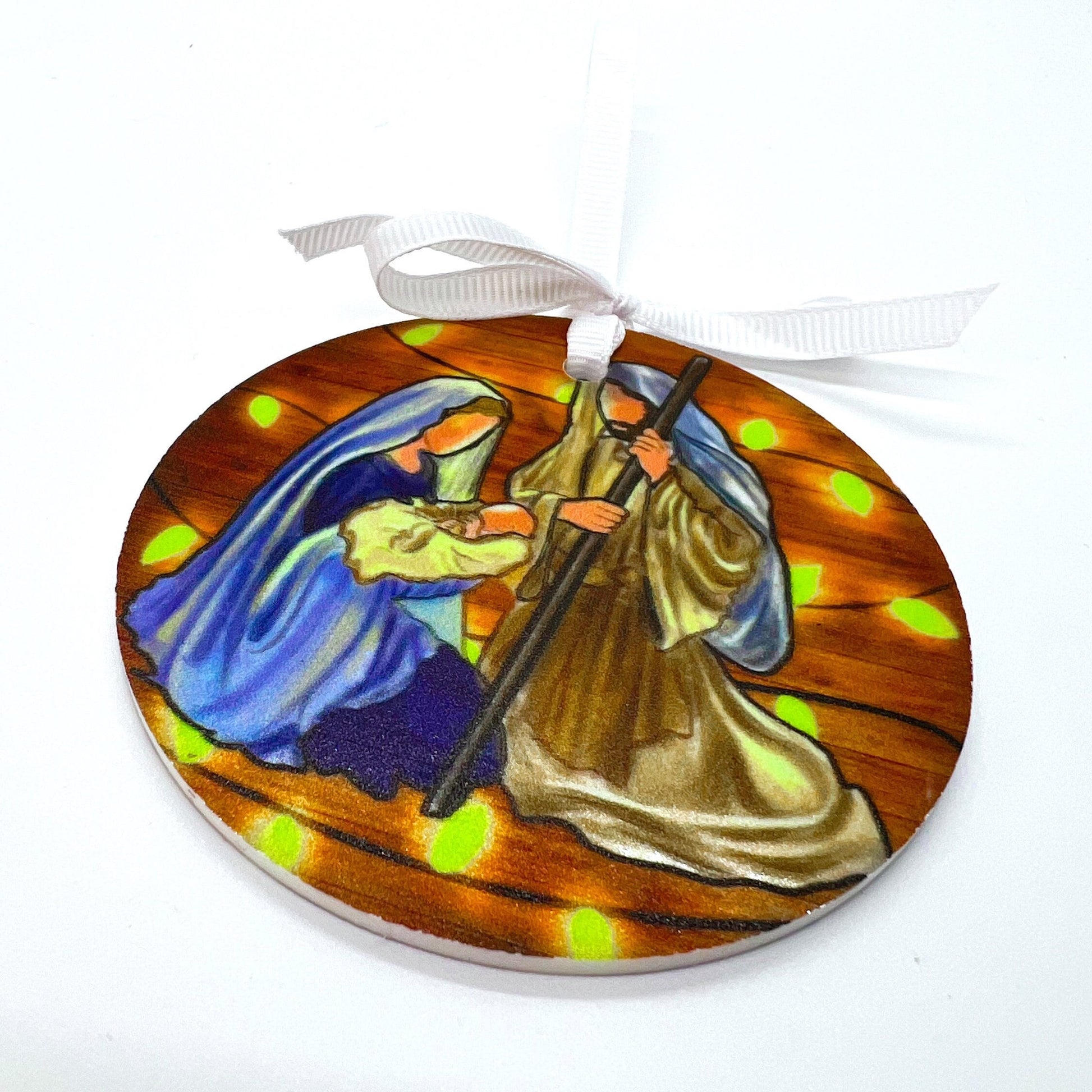 Nativity Ornament - Reason for the Season, Christmas Ornament, Holiday Ornament, Sublimation Ornament, Holy Night, Holy Family, Baby Jesus - Rhythms of Grace Creative