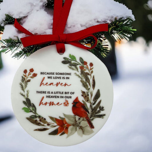 Cardinal Ornament - Angel Ornament, Christmas Ornament, Holiday Ornament, Rest in Peace, In Memory, Memorial Ornament, Heaven Ornament - Rhythms of Grace Creative
