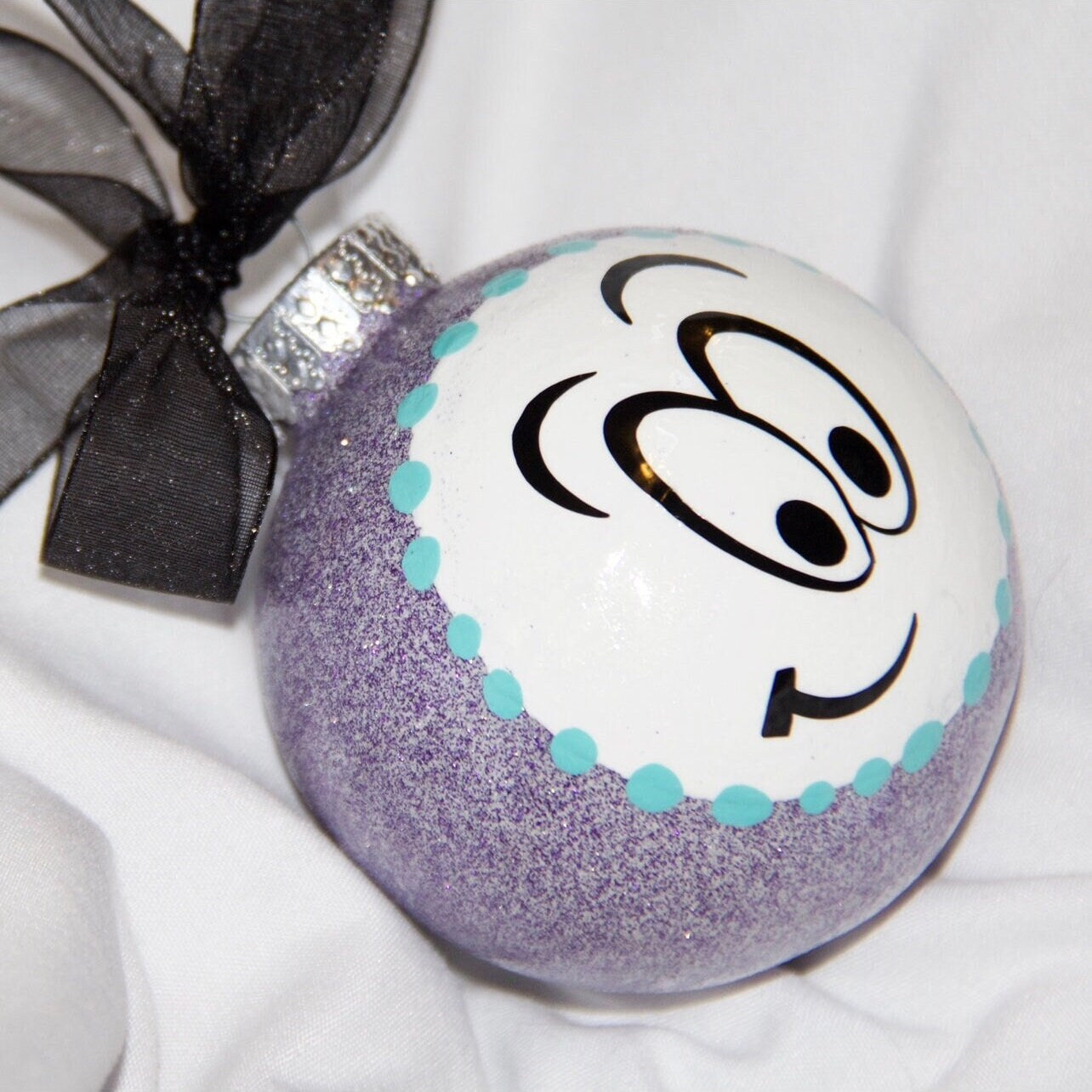 Smiley Face Ornament - Emoji Ornament, Christmas Ornament, Holiday Ornament, Naughty or Nice, Ornament Exchange, Cartoon Character - Rhythms of Grace Creative