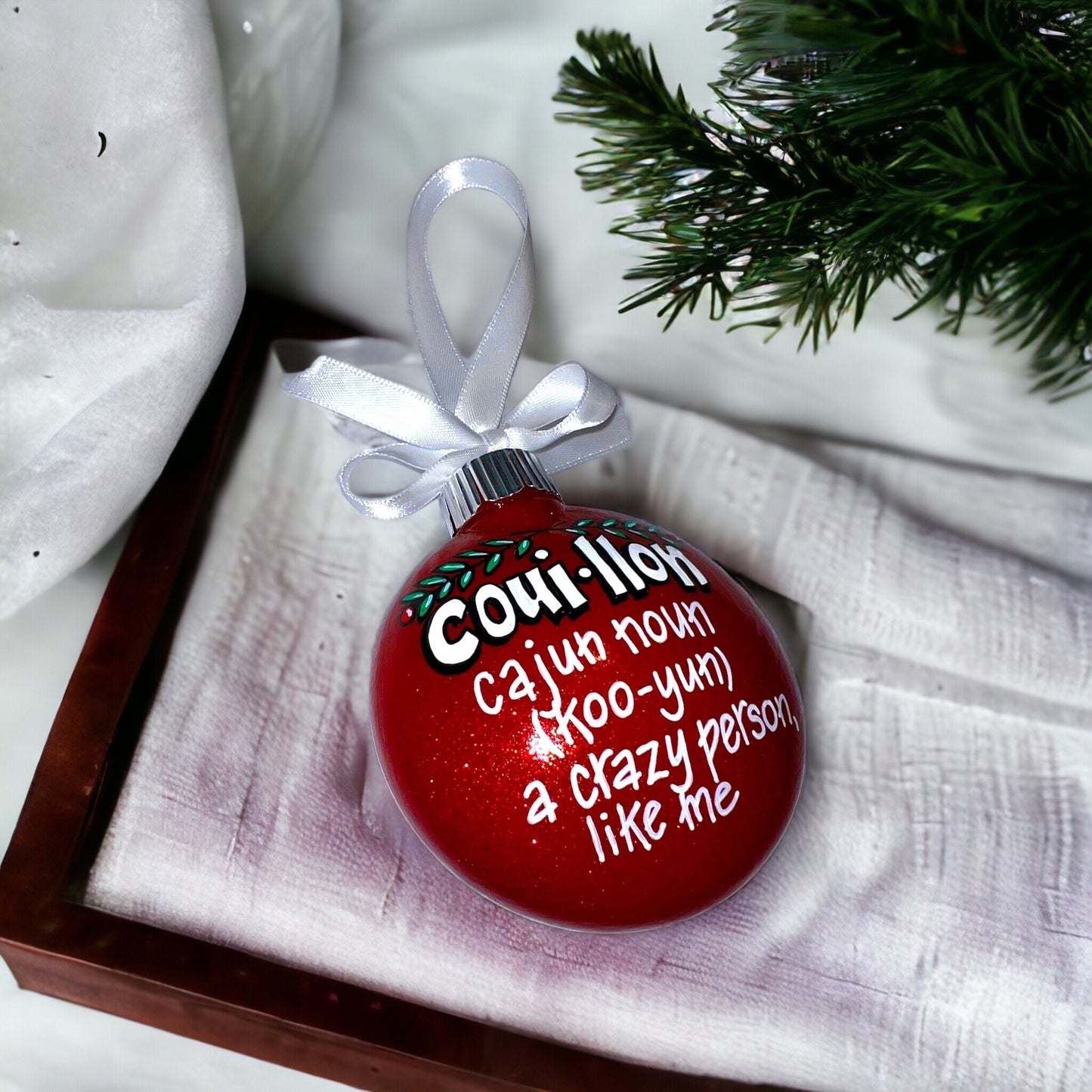 Cajun Christmas Ornament - Cajun Ornament, Christmas Ornament, Holiday Ornament, Couyon, Bayou Ornament, Handmade Ornament, Funny Ornament - Rhythms of Grace Creative