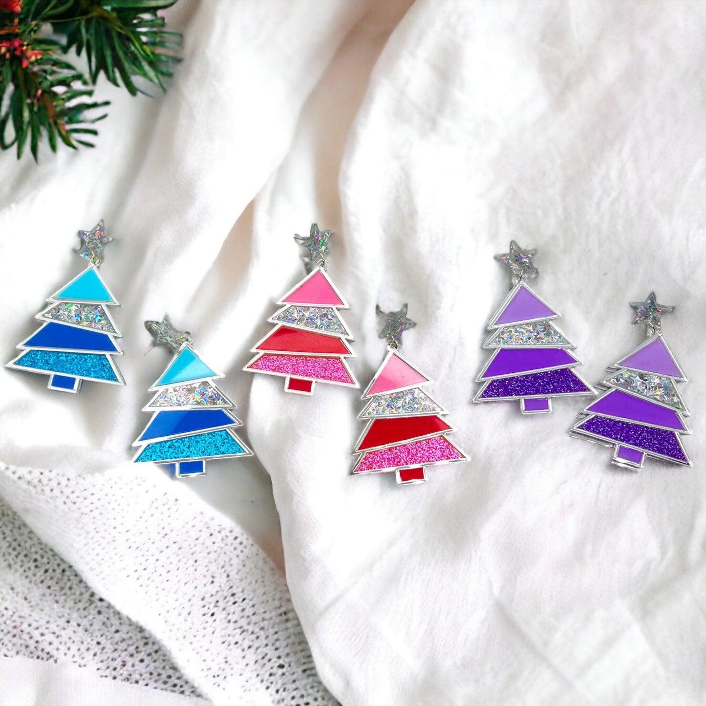 Sparkle & Shine with Pastel Christmas Tree Earrings! 🌟 - Rhythms of Grace Creative
