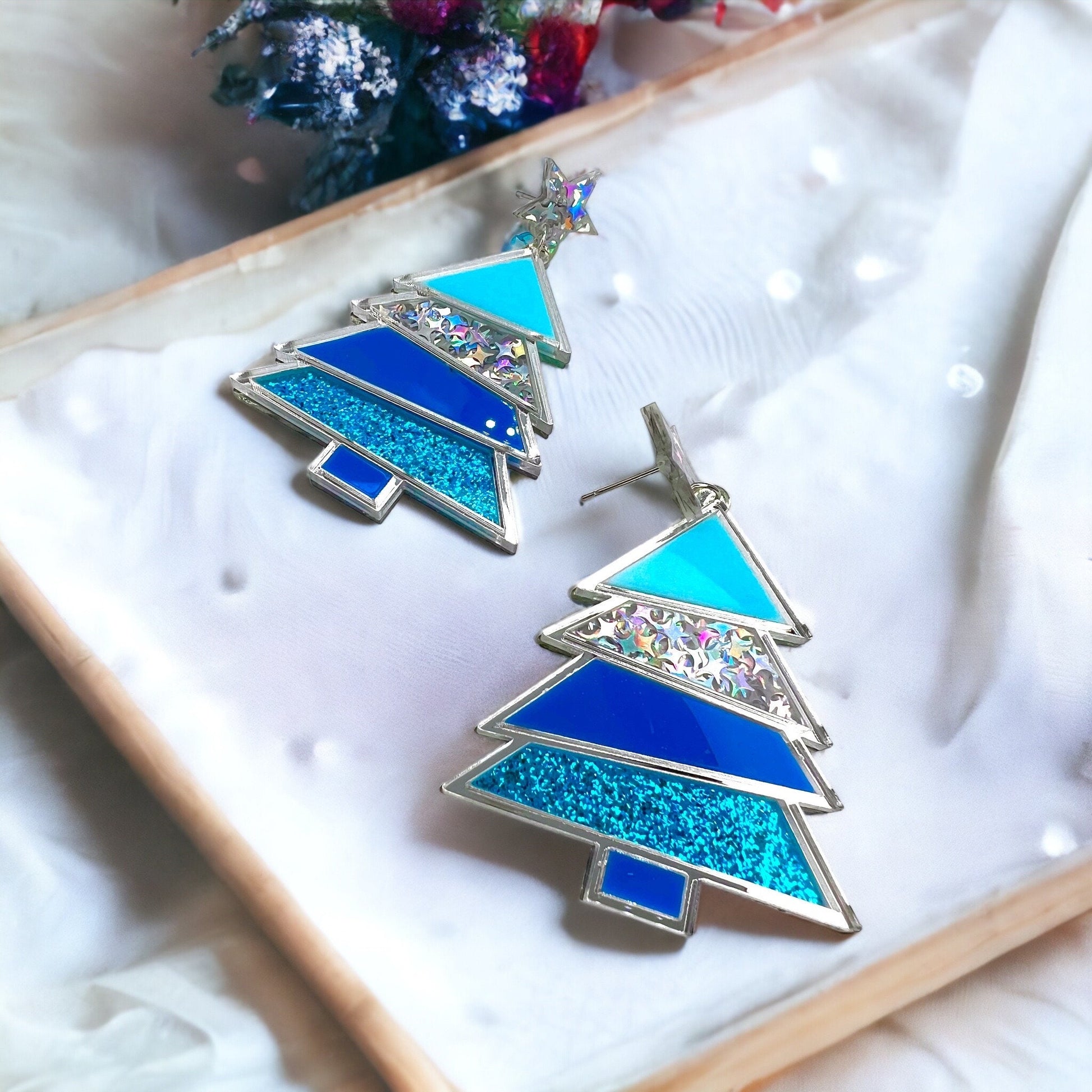 Sparkle & Shine with Pastel Christmas Tree Earrings! 🌟 - Rhythms of Grace Creative