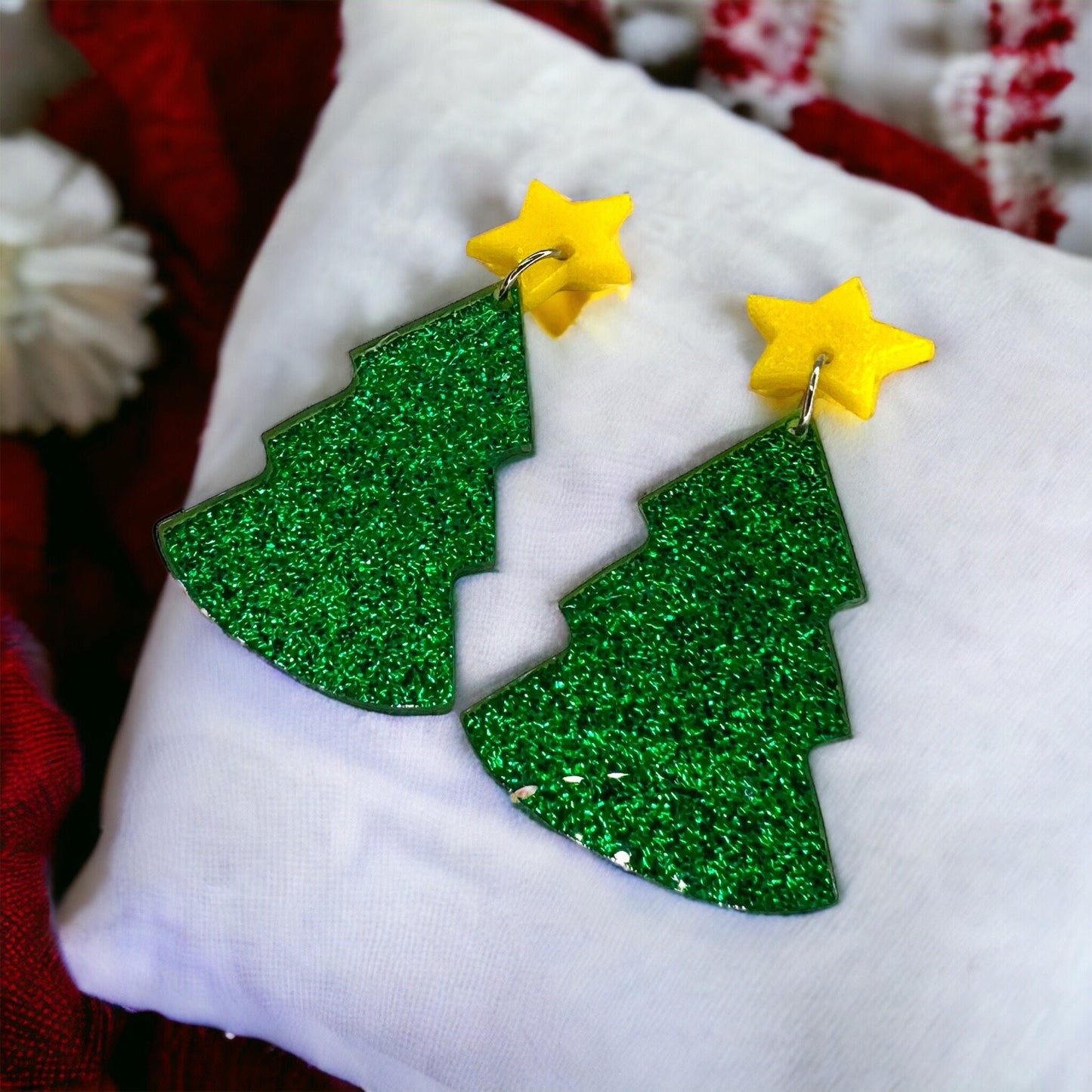 Dazzle This Holiday Season with Rhinestone Christmas Tree Earrings! 🎄 - Rhythms of Grace Creative