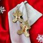 Gingerbread Man Earrings, Gingerbread Earrings, Christmas Earrings, Christmas Jewelry, Christmas Jewelry, Handmade Earrings, Cookie Earrings - Rhythms of Grace Creative