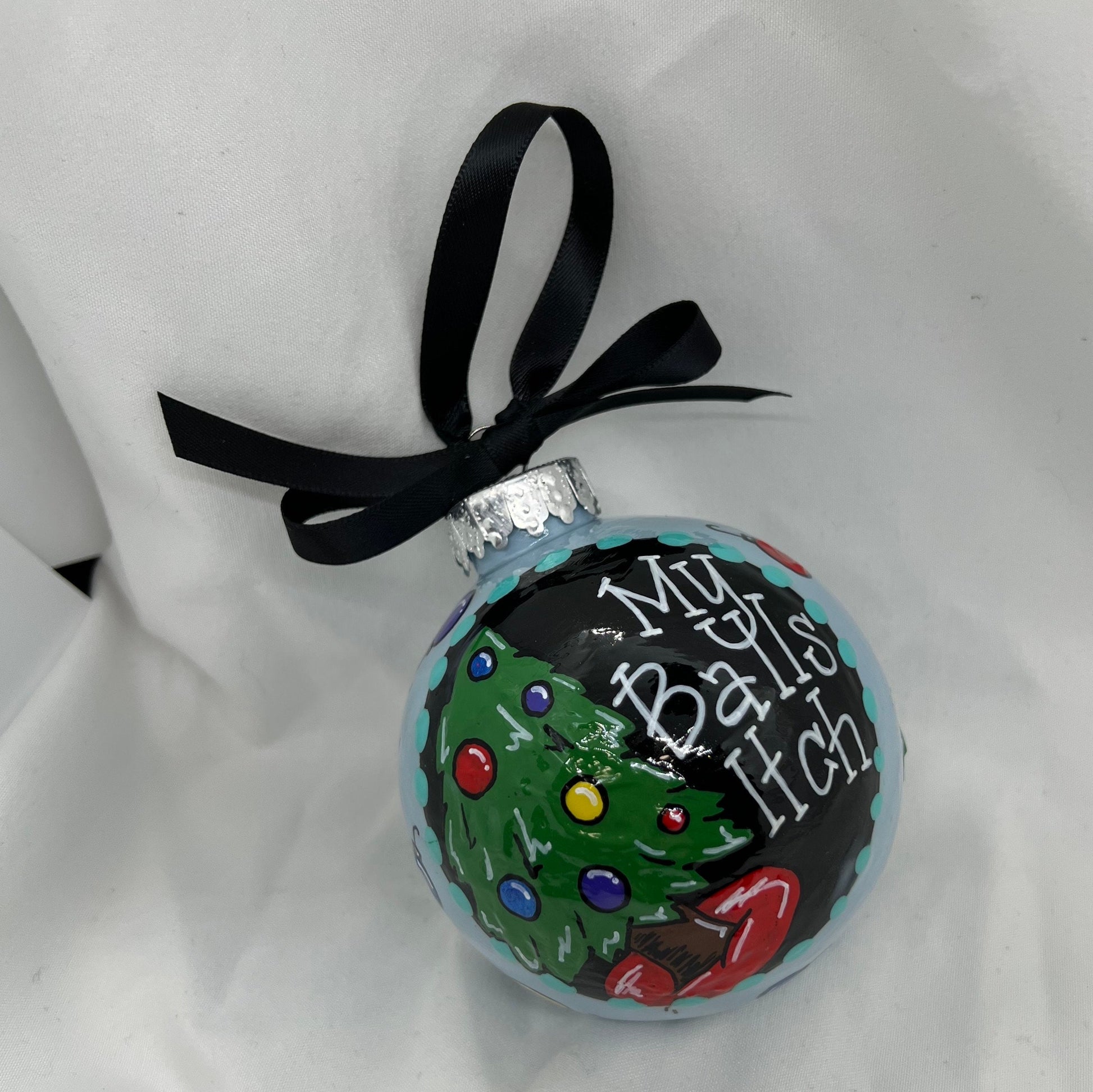 Christmas Ornament - Funny Ornament, Holiday Ornament, Sarcastic Ornament, 2023 Ornament, My Balls Itch, Ornament Exchange, Humorous Gift - Rhythms of Grace Creative