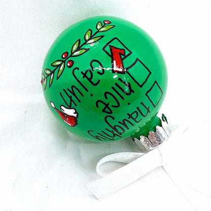 Cajun Ornament - Louisiana Ornament, Christmas Ornament, Holiday Ornament, Cajun Gift, Naughty or Nice, Ornament Exchange - Rhythms of Grace Creative