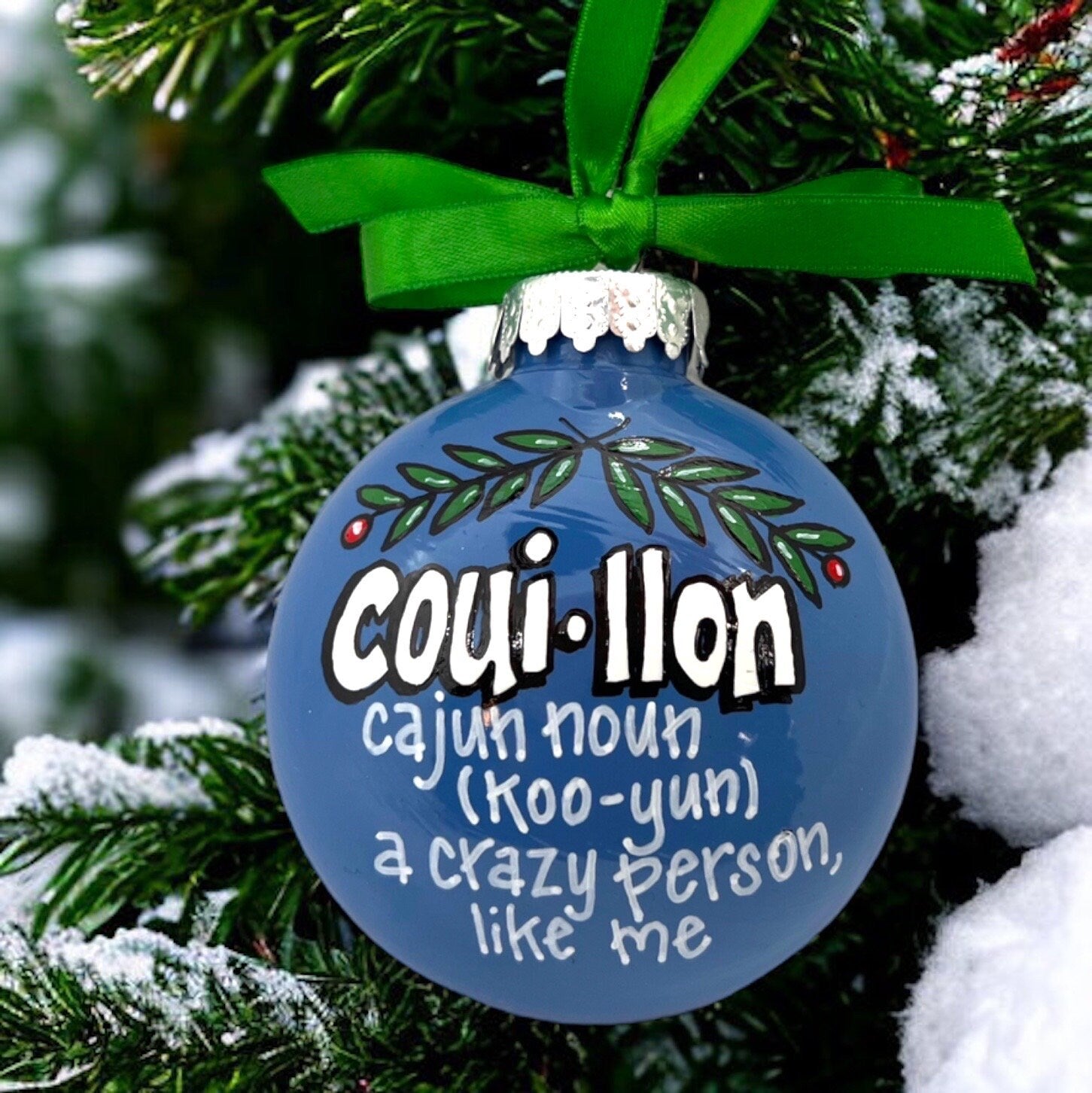 Cajun Christmas Ornament - Cajun Ornament, Christmas Ornament, Holiday Ornament, Couyon, Bayou Ornament, Handmade Ornament, Funny Ornament - Rhythms of Grace Creative