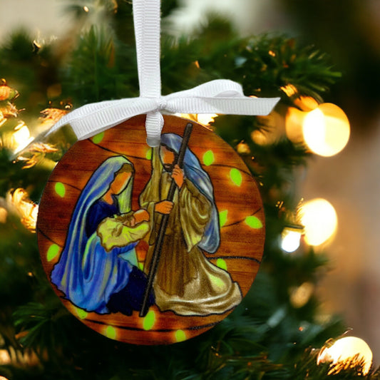 Nativity Ornament - Reason for the Season, Christmas Ornament, Holiday Ornament, Sublimation Ornament, Holy Night, Holy Family, Baby Jesus - Rhythms of Grace Creative