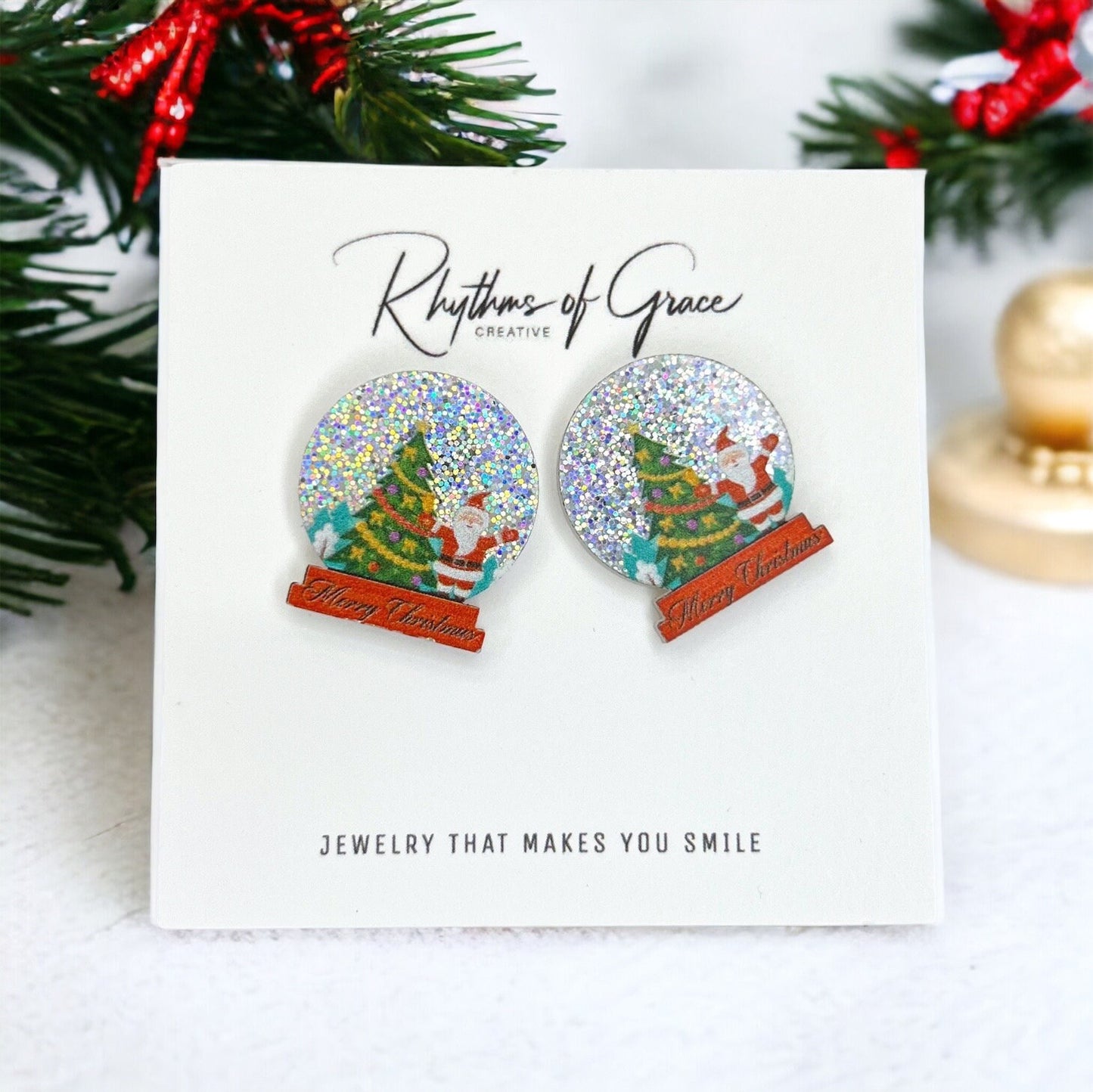 Sparkle & Shine: Colorful Christmas Stud Earrings! 🎄 - Rhythms of Grace Creative