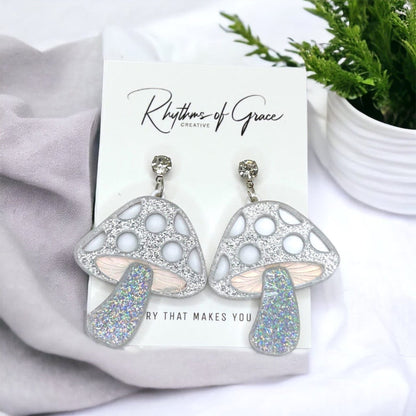 Mushroom Magic: Whimsical Dangle Earrings for Fungi Lovers! - Rhythms of Grace Creative