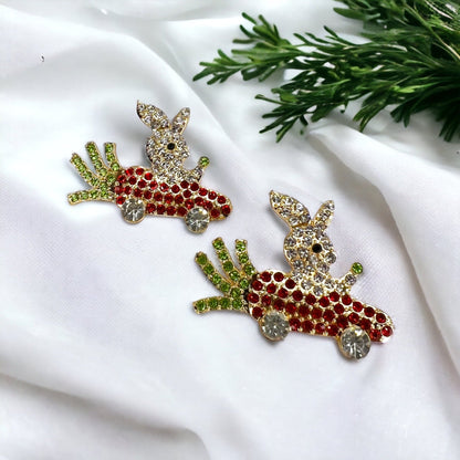 Bunny Bling: Adorable Rhinestone Rabbit Earrings for Spring! - Rhythms of Grace Creative