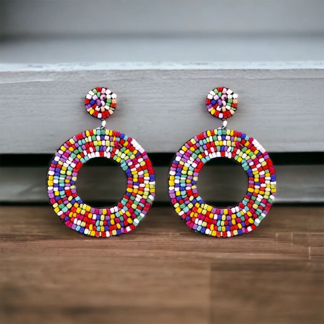 Colorful Beaded Boho Earrings – Your Festival Essential! 🌈 - Rhythms of Grace Creative