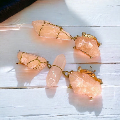 Crystal Earrings, Easter Accessories, Gemstone Earrings, Peach Earrings, Handmade Earrings, Geode, Crystal Accessories, Goddess Earrings - Rhythms of Grace Creative