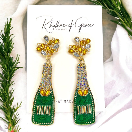 Celebrate in Style with Our Champagne Earrings! 🥂 - Rhythms of Grace Creative