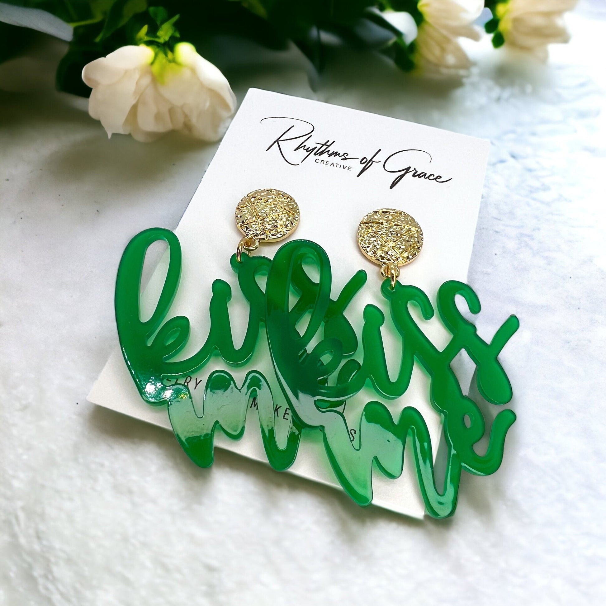 Kiss Me Earrings - Your Lucky Charm for St. Patrick's Day! 🍀 - Rhythms of Grace Creative