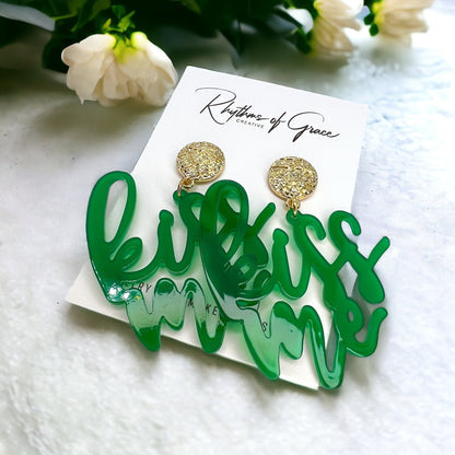 Kiss Me Earrings - Your Lucky Charm for St. Patrick's Day! 🍀 - Rhythms of Grace Creative