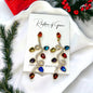 Christmas Lights Earrings - Christmas Earrings, Rhinestone Christmas, Christmas Jewelry, Christmas Jewelry, Handmade Earrings, Twinkle Light - Rhythms of Grace Creative