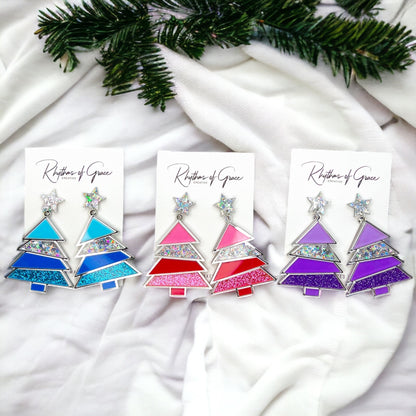 Sparkle & Shine with Pastel Christmas Tree Earrings! 🌟 - Rhythms of Grace Creative
