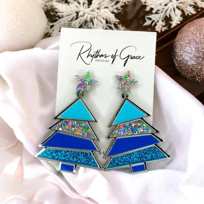 Sparkle & Shine with Pastel Christmas Tree Earrings! 🌟 - Rhythms of Grace Creative