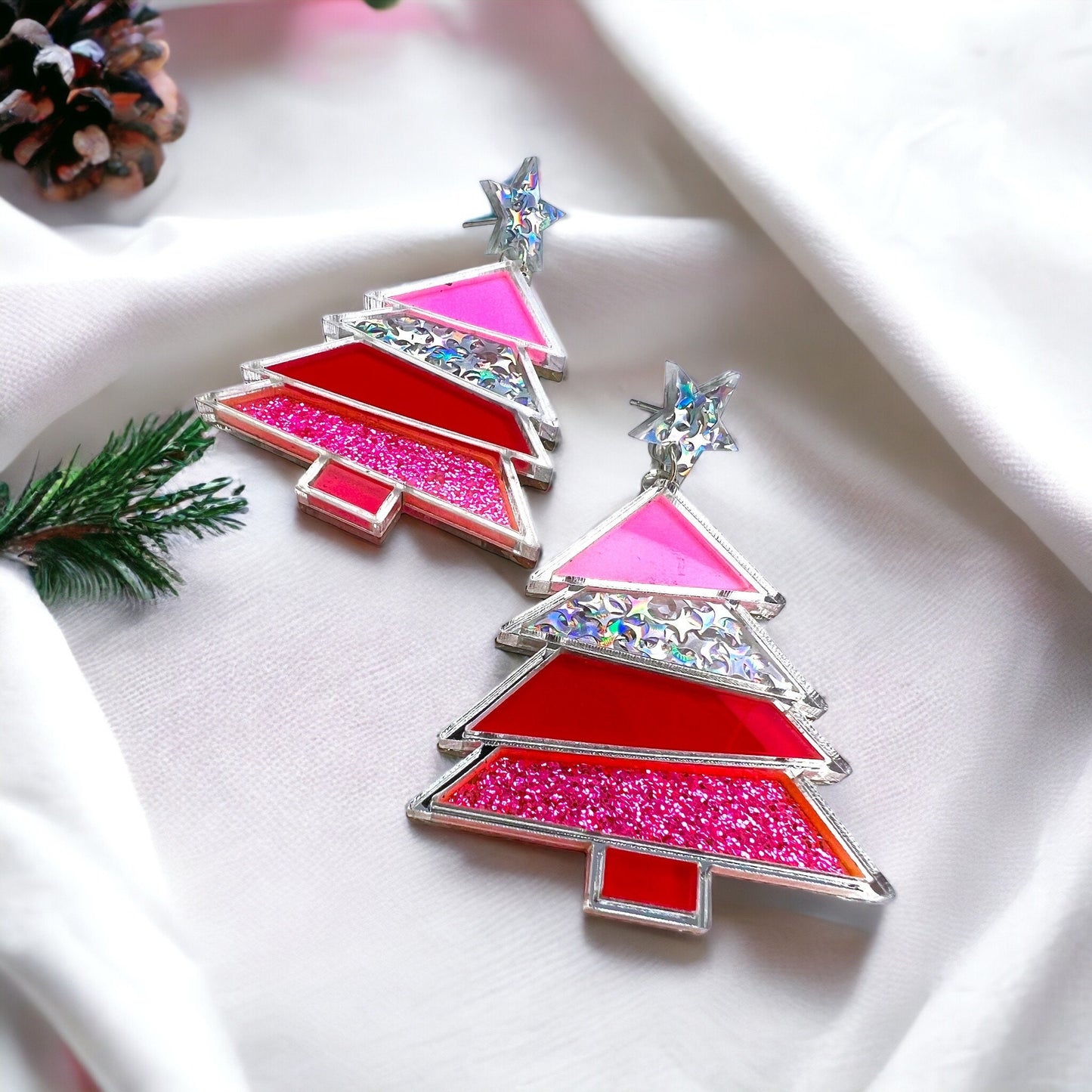 Sparkle & Shine with Pastel Christmas Tree Earrings! 🌟 - Rhythms of Grace Creative