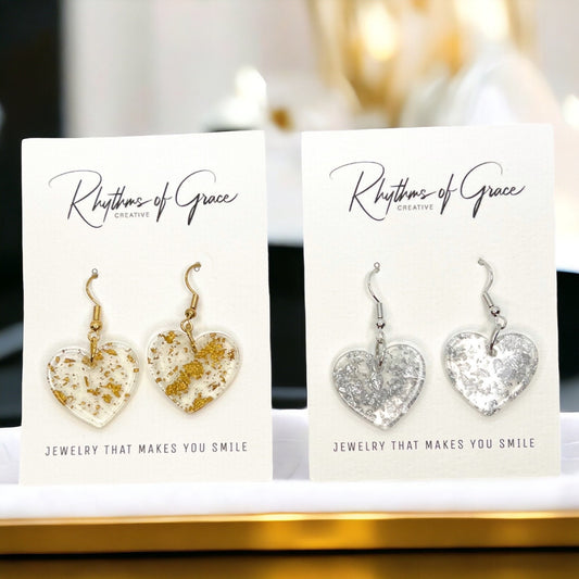 Heartfelt Elegance: Dangle into Love with Gold & Silver Earrings! - Rhythms of Grace Creative