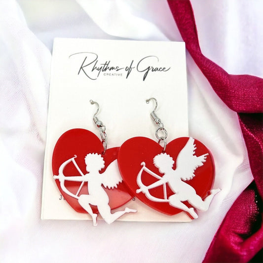 Cupid’s Charm: Love-Struck Heart Earrings for Every Occasion! 💘✨ - Rhythms of Grace Creative
