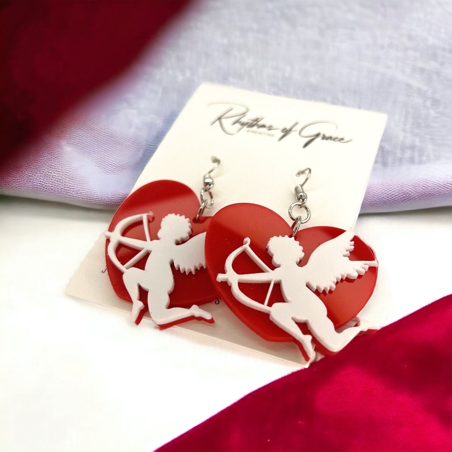 Cupid’s Charm: Love-Struck Heart Earrings for Every Occasion! 💘✨ - Rhythms of Grace Creative