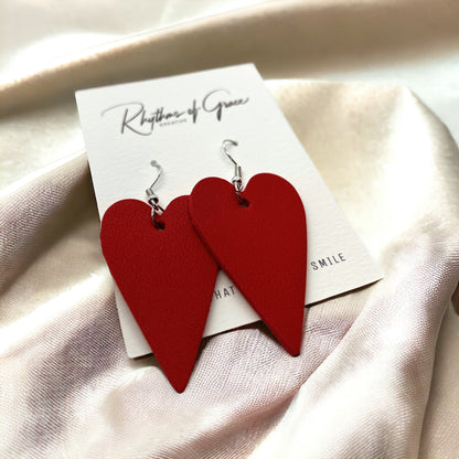 Love in Every Dangle: Vibrant Red Heart Earrings for A Perfect Valentine's Day! - Rhythms of Grace Creative