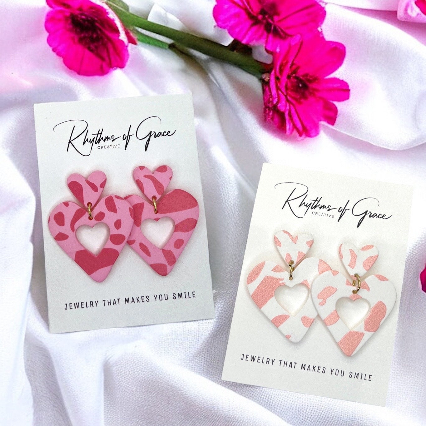 Heartfelt Style: Pink Dangle Earrings for Lovebirds! - Rhythms of Grace Creative