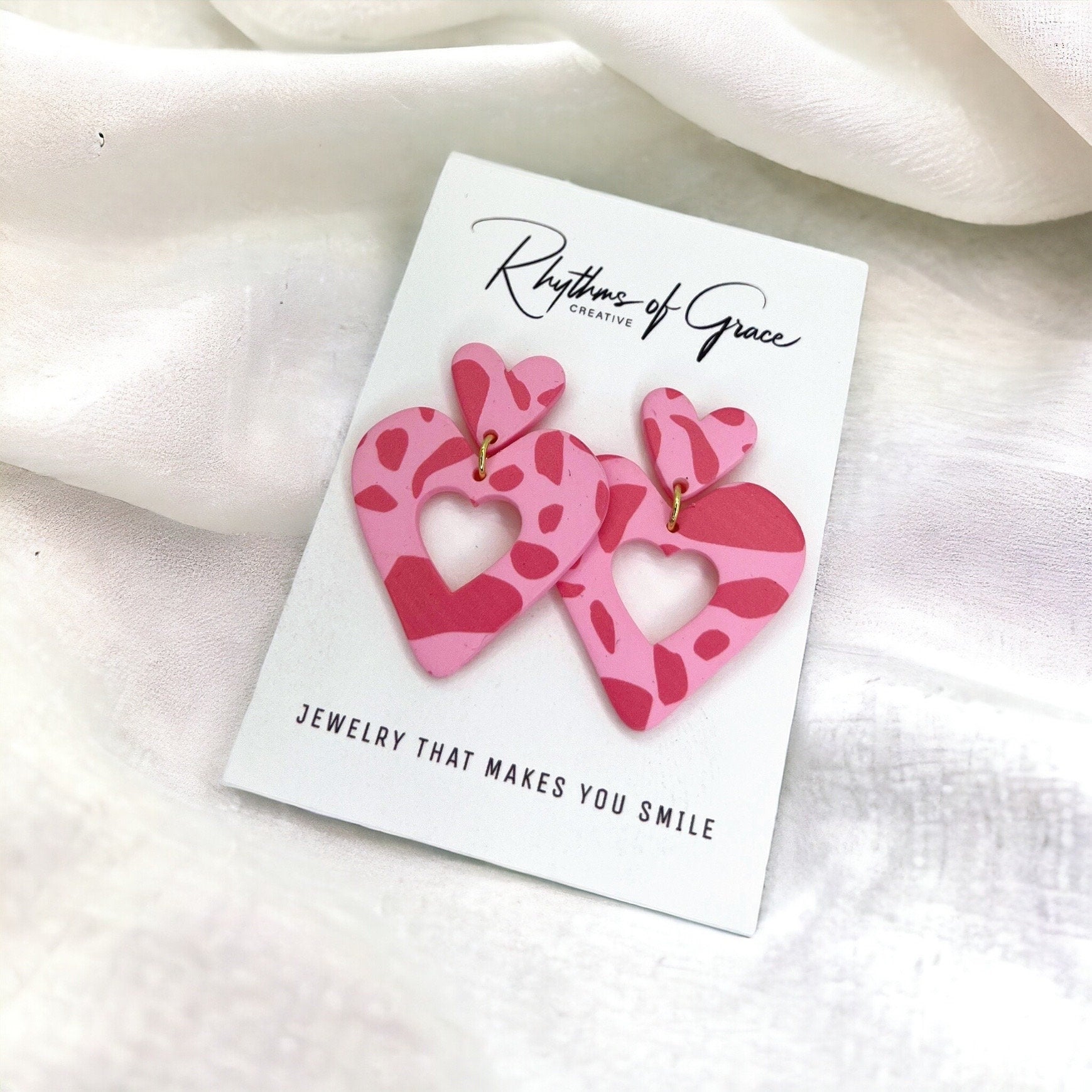 Heartfelt Style: Pink Dangle Earrings for Lovebirds! - Rhythms of Grace Creative