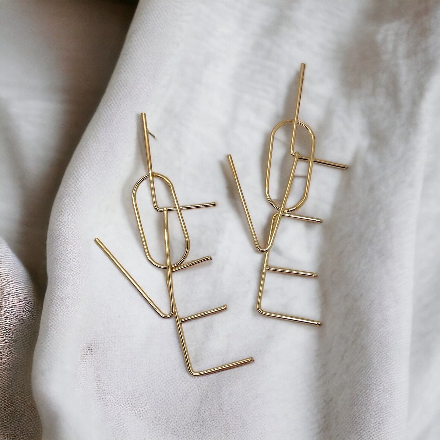 Love is in the Air: Sparkling Gold LOVE Earrings for Every Sweetheart! - Rhythms of Grace Creative
