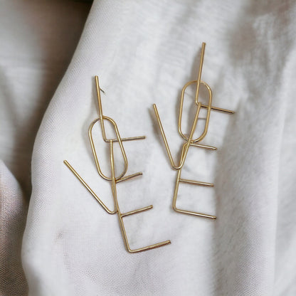 Love is in the Air: Sparkling Gold LOVE Earrings for Every Sweetheart! - Rhythms of Grace Creative